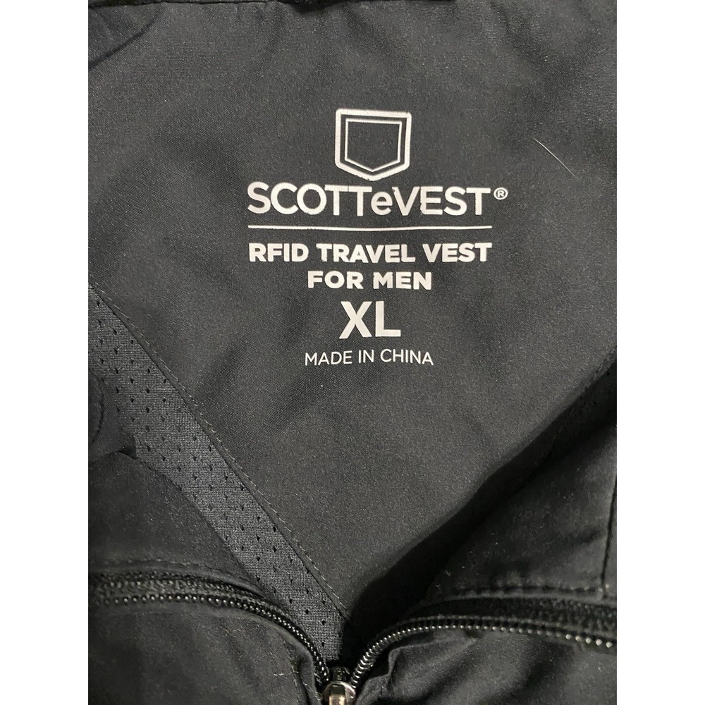 SCOTTeVEST RFID Travel Vest Men XL Black Multi Pocket TEC Utility Tactical - Picture 2 of 10